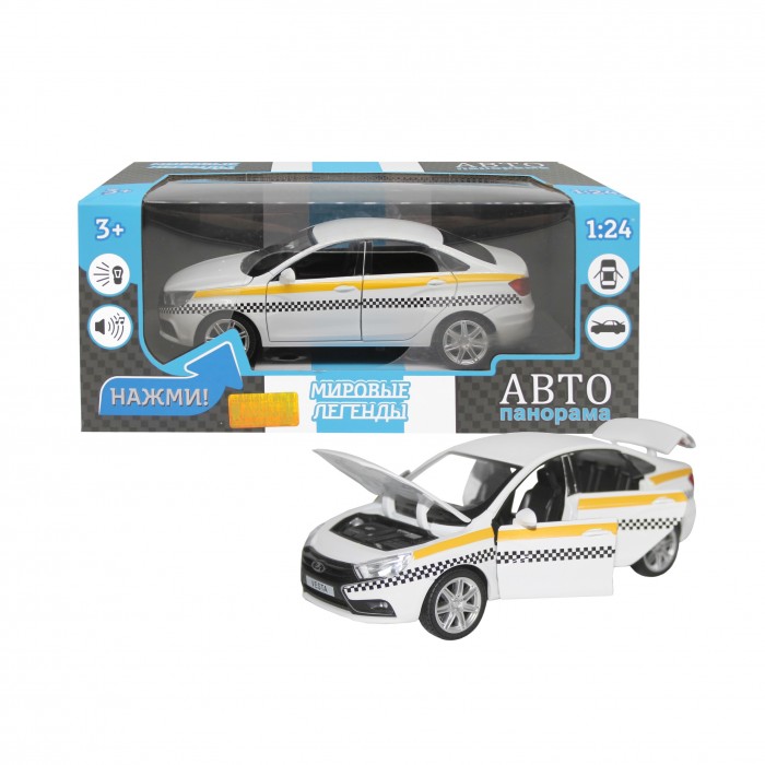 Автопанорама Машинка металлическая Lada Vesta такси 1:24, Машинка металлическая Lada Vesta такси 1:24
Автопанорама Машинка металлическая Lada Vesta такси 1:24, Машинка металлическая Lada Vesta такси 1:24