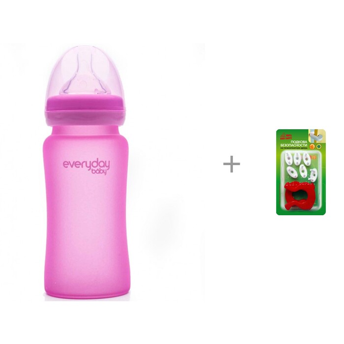 Бутылочка Everyday Baby Стеклянная 240 мл с индикатором температуры и блокирующие устройства Baby Safety, Стеклянная 240 мл с индикатором температуры и блокирующие устройства Baby Safety
Бутылочка Everyday Baby Стеклянная 240 мл с индикатором температуры и блокирующие устройства Baby Safety, Стеклянная 240 мл с индикатором температуры и блокирующие устройства Baby Safety