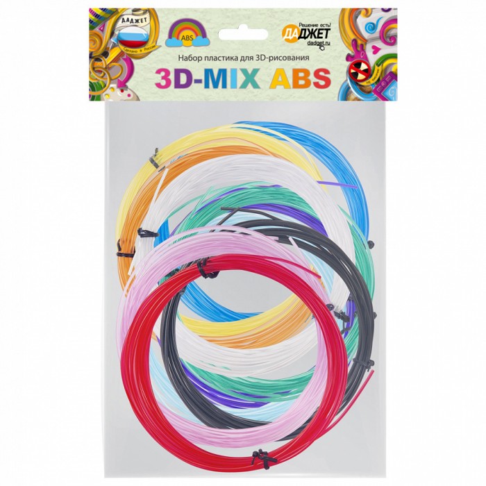 фото Даджет набор пластика для 3d-рисования 3d-mix abs kit ru0158