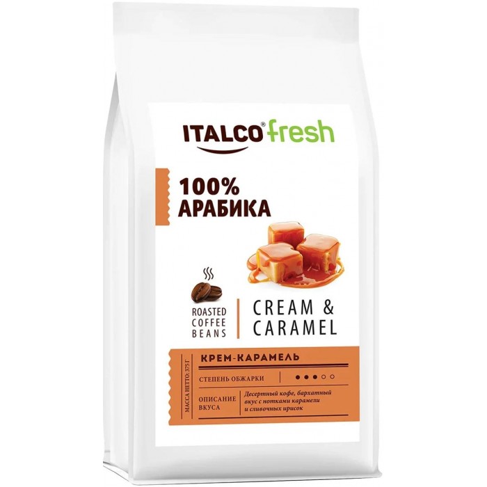 Italco Десертный кофе в зернах Fresh Cream & Caramel 375 г, Десертный кофе в зернах Fresh Cream & Caramel 375 г
Italco Десертный кофе в зернах Fresh Cream & Caramel 375 г, Десертный кофе в зернах Fresh Cream & Caramel 375 г