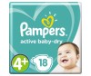  Pampers Подгузники Active Baby Dry р.4+ (9-16 кг) 18 шт.