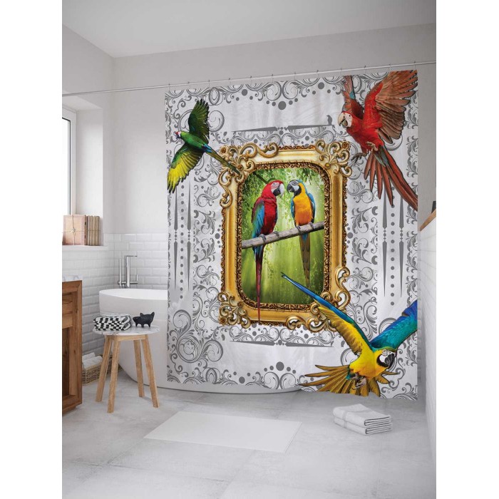 JoyArty Штора-занавеска для ванной из сатена с крючками Картина попугаев 200х180 см, Штора-занавеска для ванной из сатена с крючками Картина попугаев 200х180 см
JoyArty Штора-занавеска для ванной из сатена с крючками Картина попугаев 200х180 см, Штора-занавеска для ванной из сатена с крючками Картина попугаев 200х180 см