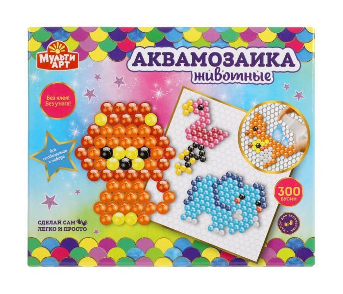 Multiart Аквамозаика Животные 300 бусин AQUABEADS300-MULART4, Аквамозаика Животные 300 бусин AQUABEADS300-MULART4
Multiart Аквамозаика Животные 300 бусин AQUABEADS300-MULART4, Аквамозаика Животные 300 бусин AQUABEADS300-MULART4