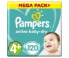 Pampers Подгузники Active Baby Maxi Plus Мега р.4+ (9-16 кг) 120 шт.