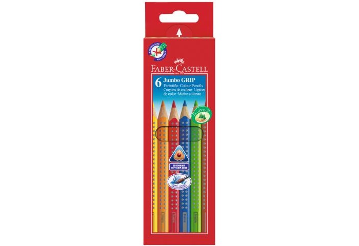 Faber-Castell Цветные карандаши Jumbo Grip 6 шт., Цветные карандаши Jumbo Grip 6 шт.
Faber-Castell Цветные карандаши Jumbo Grip 6 шт., Цветные карандаши Jumbo Grip 6 шт.