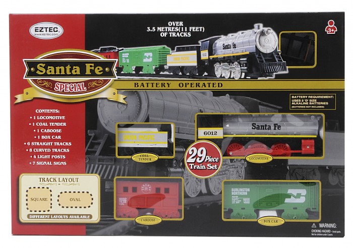 Eztec Железная дорога Santa Fe Special Train Set 29 частей, Железная дорога Santa Fe Special Train Set 29 частей
Eztec Железная дорога Santa Fe Special Train Set 29 частей, Железная дорога Santa Fe Special Train Set 29 частей
