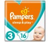  Pampers Подгузники Sleep & Play Стандарт р.3 (4-9 кг) 16 шт.