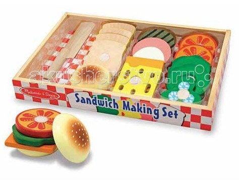 Деревянная игрушка Melissa & Doug Готовь и играй Делаем сэндвич, Готовь и играй Делаем сэндвич
Деревянная игрушка Melissa & Doug Готовь и играй Делаем сэндвич, Готовь и играй Делаем сэндвич