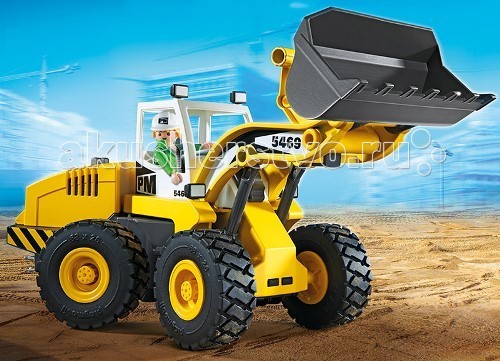 Конструкторы Playmobil Стройка: Большой фронтальный погрузчик конструкторы playmobil стройка строитель с отбойным молотком