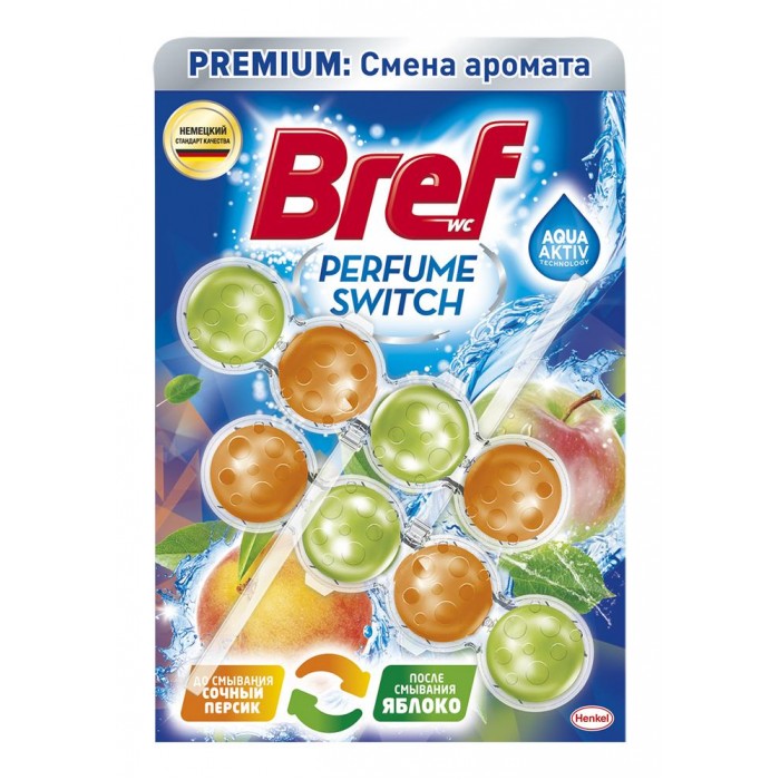 Bref Чистящее средство для унитаза Перфюм Свитч Персик-яблоко 2х50 г, Чистящее средство для унитаза Перфюм Свитч Персик-яблоко 2х50 г
Bref Чистящее средство для унитаза Перфюм Свитч Персик-яблоко 2х50 г, Чистящее средство для унитаза Перфюм Свитч Персик-яблоко 2х50 г