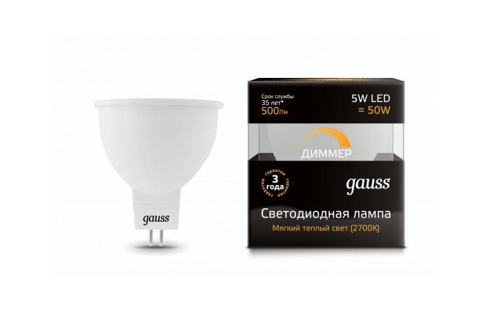 Светильник Gauss Лампа диммируемая MR16 GU5.3-dim 5W 500lm 3000K, Лампа диммируемая MR16 GU5.3-dim 5W 500lm 3000K
Светильник Gauss Лампа диммируемая MR16 GU5.3-dim 5W 500lm 3000K, Лампа диммируемая MR16 GU5.3-dim 5W 500lm 3000K