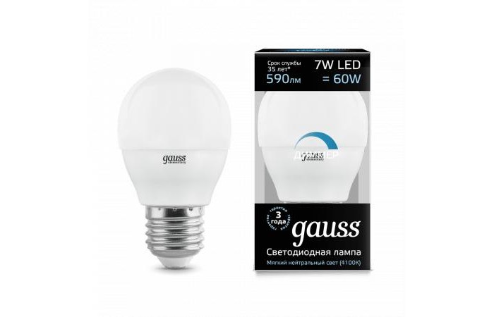 Светильник Gauss Лампа диммируемая шар-dim LED E27 7W 590lm 4100К, Лампа диммируемая шар-dim LED E27 7W 590lm 4100К
Светильник Gauss Лампа диммируемая шар-dim LED E27 7W 590lm 4100К, Лампа диммируемая шар-dim LED E27 7W 590lm 4100К