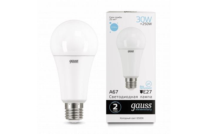 Светильник Gauss Лампа Elementary LED A67 30W E27 2390lm 6500K, Лампа Elementary LED A67 30W E27 2390lm 6500K
Светильник Gauss Лампа Elementary LED A67 30W E27 2390lm 6500K, Лампа Elementary LED A67 30W E27 2390lm 6500K