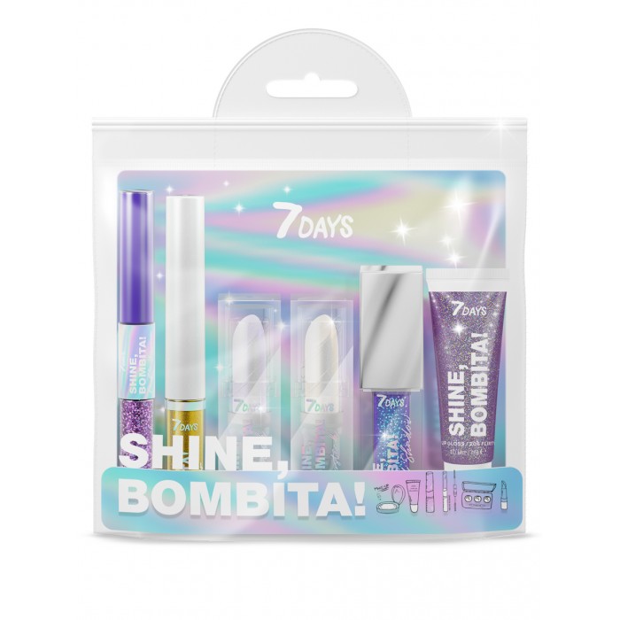 7Days Подарочный набор для макияжа, косметичка shine bombita №2 deep night 6 средств, Подарочный набор для макияжа, косметичка shine bombita №2 deep night 6 средств
7Days Подарочный набор для макияжа, косметичка shine bombita №2 deep night 6 средств, Подарочный набор для макияжа, косметичка shine bombita №2 deep night 6 средств