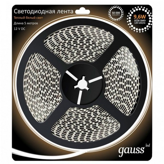 Светильник Gauss Лента LED 3528/120-SMD IP66 9.6W 12V 3000K 5 м, Лента LED 3528/120-SMD IP66 9.6W 12V 3000K 5 м
Светильник Gauss Лента LED 3528/120-SMD IP66 9.6W 12V 3000K 5 м, Лента LED 3528/120-SMD IP66 9.6W 12V 3000K 5 м
