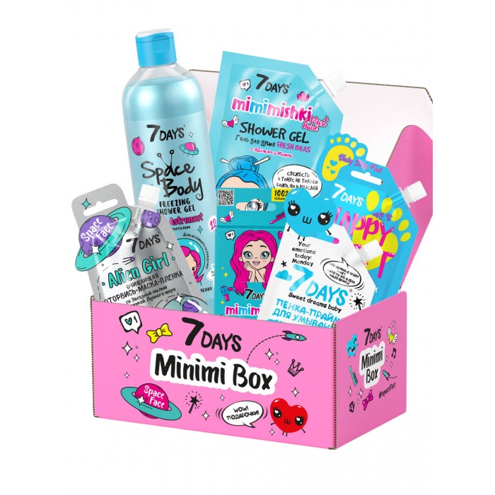 7Days Подарочный набор средств по уходу за кожей лица и тела и волос minimi box №102, Подарочный набор средств по уходу за кожей лица и тела и волос minimi box №102
7Days Подарочный набор средств по уходу за кожей лица и тела и волос minimi box №102, Подарочный набор средств по уходу за кожей лица и тела и волос minimi box №102