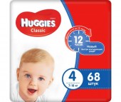  Huggies Подгузники Classic Mega 4 (7-18 кг) 68 шт.