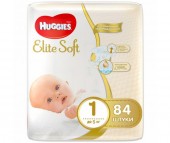  Huggies Подгузники Elite Soft 1 (до 5 кг) 84 шт.