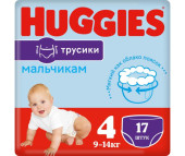  Huggies Подгузники Трусики для мальчиков 4 (9-14 кг) 17 шт.