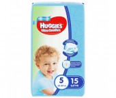  Huggies Подгузники Ultra Comfort Conv Pack для мальчиков 5 (12-22 кг) 15 шт.