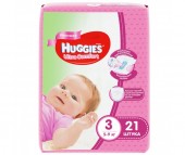  Huggies Подгузники Ultra Comfort Conv Pack для девочек 3 (5-9 кг) 21 шт.