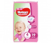  Huggies Подгузники Ultra Comfort Conv Pack для девочек 4 (8-14 кг) 19 шт.