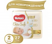  Huggies Подгузники Elite Soft 2 (4-7 кг) 27 шт.