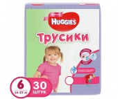  Huggies Подгузники-трусики для девочек Джамбо 6 (16-22 кг) 30 шт.