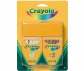 Мелки Crayola Набор из 12 белых и 12 цветных мелков