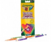  Crayola Набор из 10 цветных карандашей с корректорами