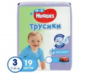  Huggies Подгузники-Трусики для мальчиков 3 (7-11 кг) 19 шт.