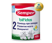 Semper Молочная смесь Bifidus Nutradefense 2 6-12 мес. 400 г Semper Молочная смесь Bifidus Nutradefense 2 6-12 мес. 400 г