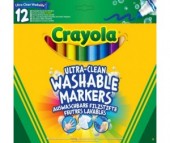 Фломастеры Crayola смываемые Супер чисто 12 шт.