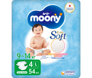 Moony Подгузники L (9-14 кг) 54 шт.