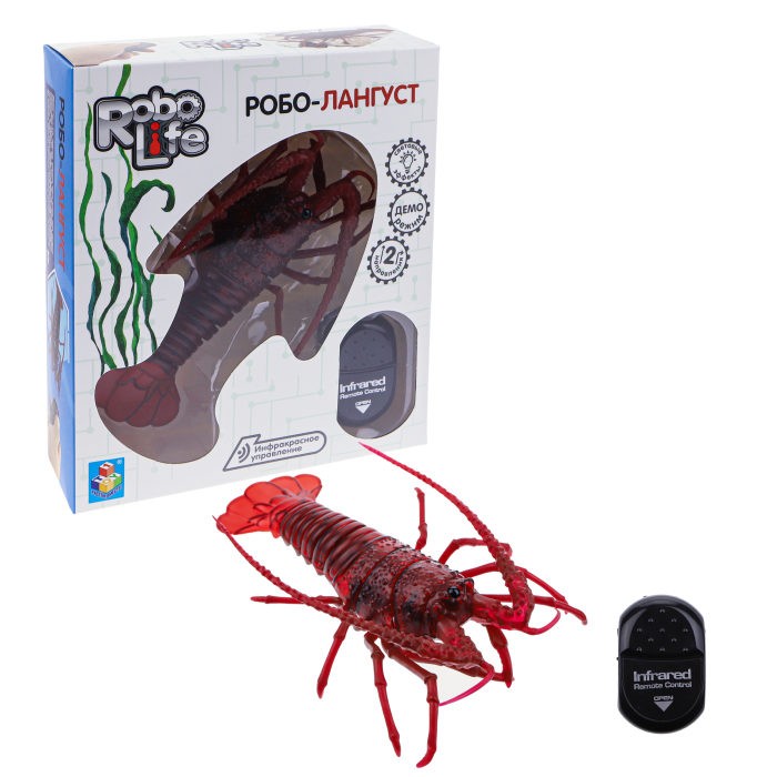 Радиоуправляемые игрушки, 1 Toy RoboLife Игрушка Робо Лангуст c ИК-пультом  - купить со скидкой