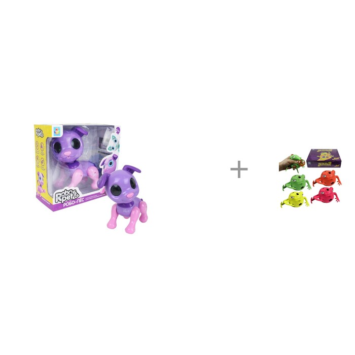 Купить Интерактивные игрушки, Интерактивная игрушка 1 Toy RoboPets Робо-пёс и 1 Toy Мелкие пакости жмяка лягушка