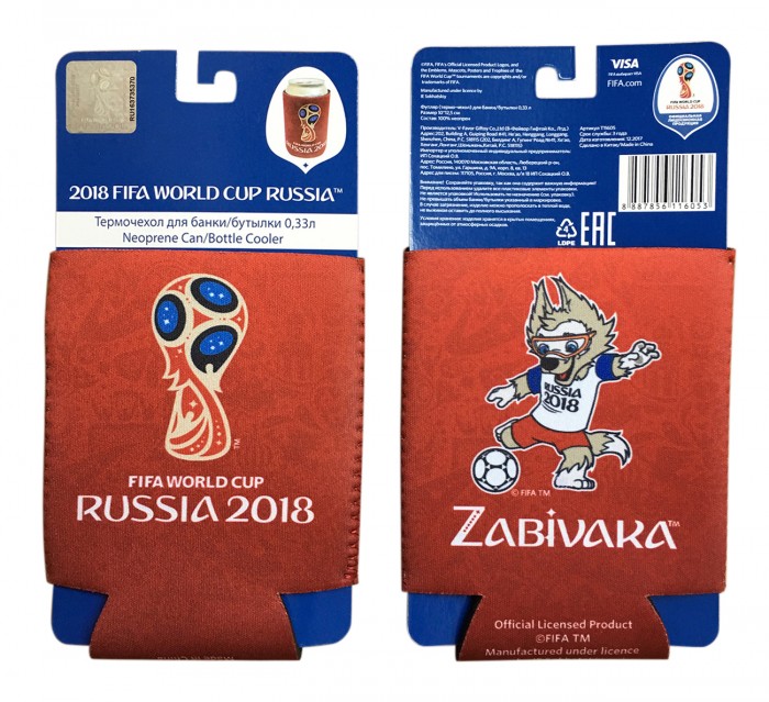 Сувениры к ЧМ по футболу 2018 FIFA World Cup Russia Термочехол для банки/бутылки 0.33 л