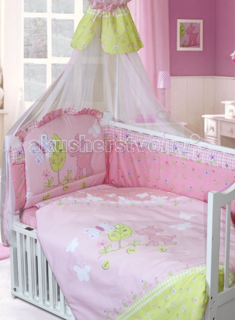 Комплект в кроватку Золотой Гусь Little Friend 120х60 (7 предметов)Little Friend 120х60 (7 предметов) Комплект в кроватку Золотой Гусь Little Friend 120х60 (7 предметов)Little Friend 120х60 (7 предметов)Тепло и уют обеспечит комплект из 7 предметов Little Friend. Детская будет нежной, красивой, приятной Вашему малышу. Забота с первых дней. Состав комплекта (7 предметов): Бампер (4 части) Балдахин (сетка) Одеяло 108х140 Подушка 40х60 Пододеяльник 91х142 Наволочка 40х60 Простынь 110х145 Рекомендован для кроватки размером 120 х 60 см . Внимание! Наволочка, простыня и внутренняя сторона пододеяльника однотонные!<br>