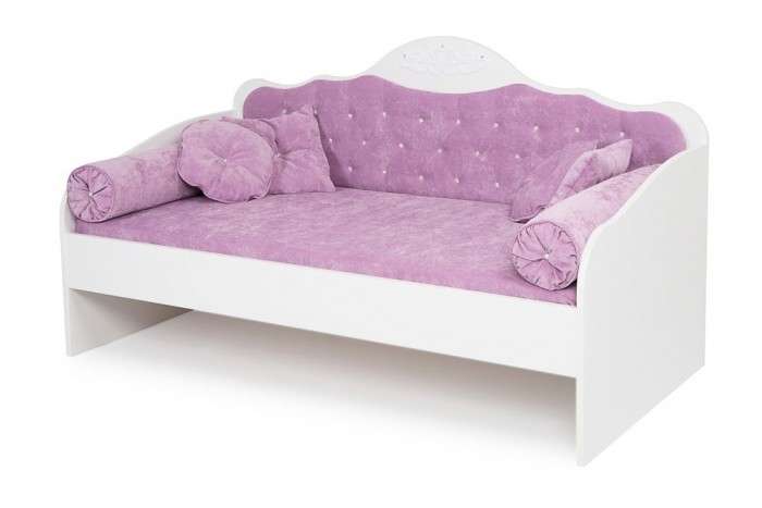фото Подростковая кровать abc-king диван princess фея со стразами сваровски без ящика и матраса 160x90 см