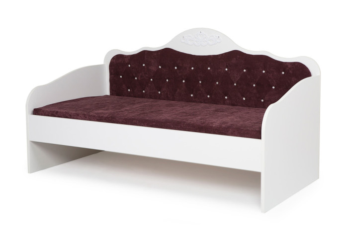 фото Подростковая кровать abc-king диван princess фея со стразами сваровски без ящика и матраса 190x90 см