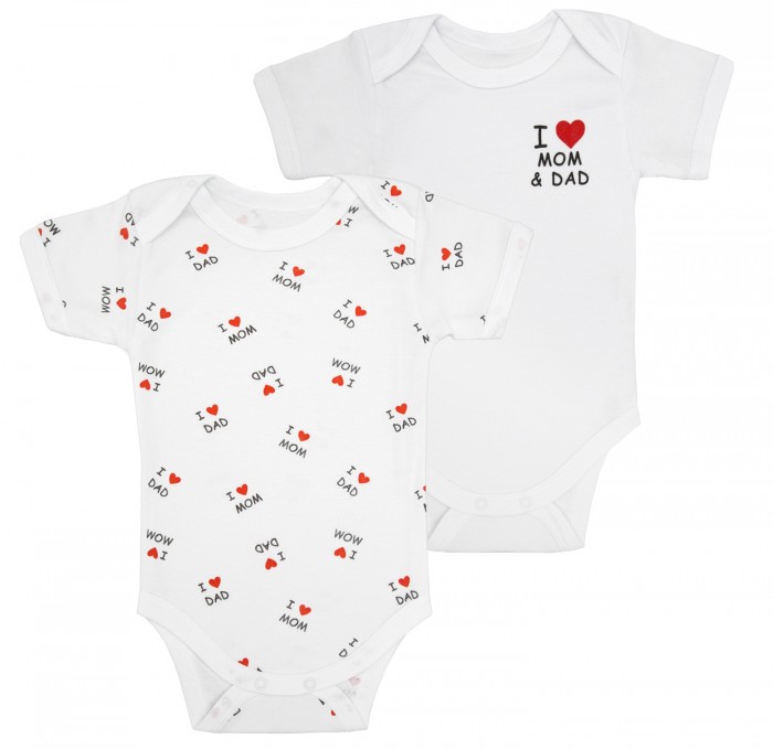 

AmaroBaby Боди с коротким рукавом Love 2 шт., Боди с коротким рукавом Love 2 шт.