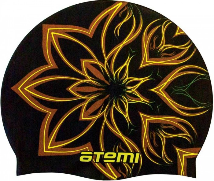 Atemi Шапочка для плавания Огненный цветок, размер One Size