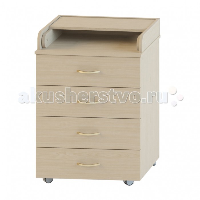 Комоды Атон М (Орион) ЛДСП КР 60/4 пеленальный с колесами (4 ящика) пеленальный комод атон мебель кр60 4 лдсп орех