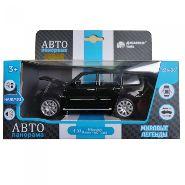 

Автопанорама Машинка Mitsubishi Pajero 4WD Tubro 1:33, Машинка Mitsubishi Pajero 4WD Tubro 1:33