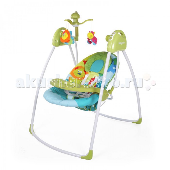 Электронные качели Baby Care Butterfly с адаптеромButterfly с адаптером Электронные качели Baby Care Butterfly с адаптеромButterfly с адаптеромBaby Care Butterfly - стильные электрокачели для новорожденных. Очень мобильная модель предназначена специально для родителей, которые не сидят на месте. Имеется 3 положения спинки. Качели оснащены вибро-музыкальным блоком с таймером. Блок проигрывает 12 мелодий c регулировкой громкости. Имеется 5 скоростей укачивания. Электрокачели могут работать как от сети, так и на батарейках. Кроме того, в комплекте съемная дуга с игрушками. Обивка качелей легко снимается для чистки и можно стирать в холодной воде. Для безопасности качели оснащены 5-точечными ремнями. Особенности: 3 положения спинки 5-точеные ремни безопасности 5 скоростей укачивания 12 мелодий регулировка громкости таймер дуга с игрушками обивку сидения можно стирать в холодной воде сетевой адаптер в комплекте Размеры в разложенном виде - 78х69х101 см. Размеры в сложенном виде - 54х69х106 см. Расстояние от пола до сидения - 38 см. Размеры сидения - 80х45 см. Вес – 7 кг<br>