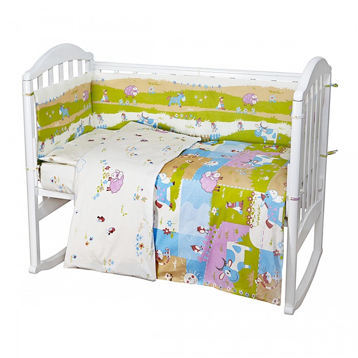 Комплект в кроватку Baby Nice (ОТК) Ферма (6 предметов) H13 Ферма (6 предметов) H13 - фото 1