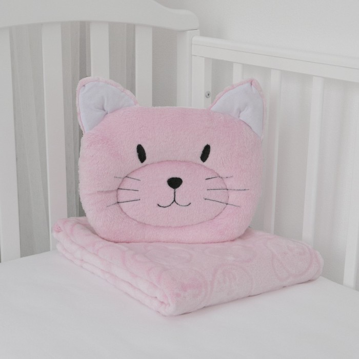 

Плед Baby Nice (ОТК) Micro velur 100x118 см + подушка Котик, Micro velur 100x118 см + подушка Котик