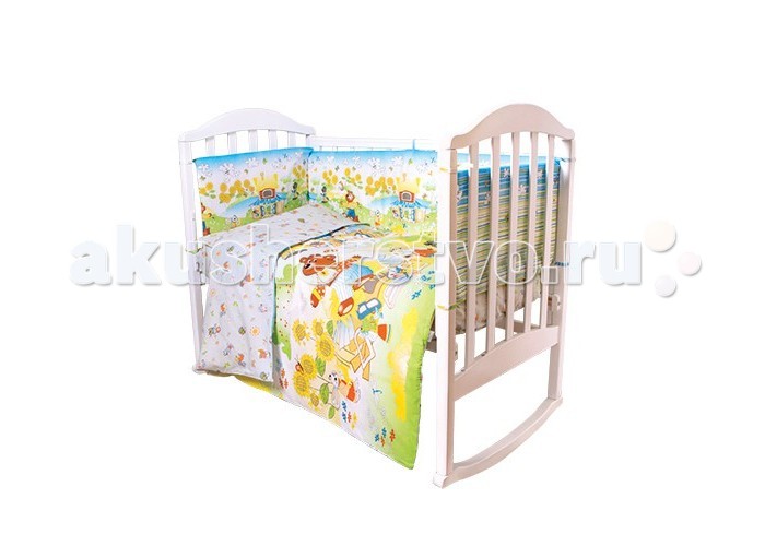 Комплект в кроватку Baby Nice (ОТК) Теремок (6 предметов)Теремок (6 предметов) Комплект в кроватку Baby Nice (ОТК) Теремок (6 предметов)Теремок (6 предметов)Комплект в кроватку Baby Nice (ОТК) Теремок (6 предметов) по мотивам русских сказок. Ткань прошла специальную обработку по умягчению, что сделало её невероятно мягкой и приятной к телу. Для окрашивания и нанесения рисунка использовались гипоаллергенные красители, устойчивые к истиранию и многочисленным стиркам. В комплекте: простынь: 112 х 147 см пододеяльник: 112 х 147 см наволочка: 40 х 60 см борт: (120 х 35 - 2 шт., 60 х 35 - 2 шт.) одеяло: 110 х 140 см подушка: 40 х 60 см.<br>