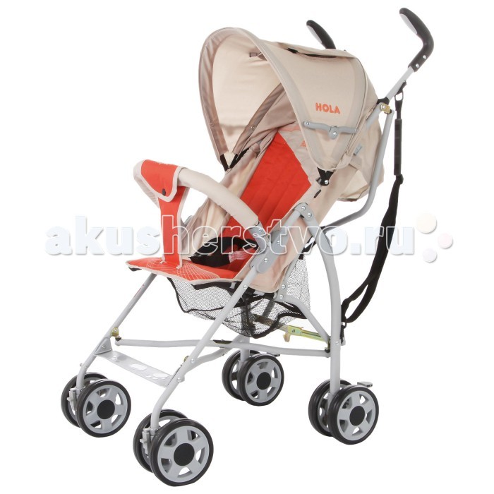 Коляска-трость Baby Care HolaHola Коляска-трость Baby Care HolaHolaКоляска-трость Baby Care Hola – супер легкая коляска-трость. Отличный выбор для летних прогулок или поездки на отдых. Коляска очень компактно складывается. Ее можно взять с собой на самолет, она не займет много места в автомобиле. Hola чрезвычайно маневренна. Передние колеса поворотные, но их можно фиксировать для езды по прямой. Для удобства переноски коляска оснащена плечевым ремешком. Основные преимущества коляски – сверхлегкий вес и эргономичность. Ее можно переносить мизинцем. В данной модели сохранен только необходимый функционал. Спинка может раскладываться в двух положениях, а капюшон, несмотря на небольшой размер, хорошо защищает от ультрафиолета и легких осадков. Колеса выполнены из мягкой вспененной резины (пеноплена) и прекрасно гасят вибрации. Особенности: сверхлегкая рама; небольшой складывающийся капюшон; спинка раскладывается в двух положениях; 3-точечный ремень безопасности; передние колеса плавающие с возможностью фиксации; корзинка для покупок; ремешок для переноски; стояночный тормоз на задних колесах; коляска складывается тростью; твердые спинка и сидушка (за счет твердых планок, зашитых в отдельные кармашки); бампер отстегивается с двух сторон или с каждой стороны по-отдельности; разделитель между ножек. Размеры: ширина сидения – 30 см глубина сидения – 21 см высота спинки - 43 см высота сидения от пола - 35 см длина спального места – 65 см длина колесной базы – 72 см размеры в сложенном виде - 24x87x23 см.<br>