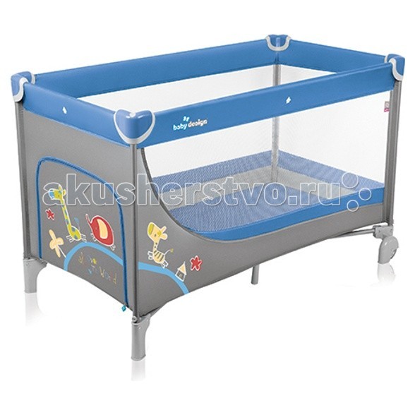 Манеж Baby Design SimpleSimple Манеж Baby Design SimpleSimpleПрактичная туристическая кроватка и манеж Baby Design Simple – два в одном. Один уровень положения матрасика Колесики, облегчающие перемещение и транспортировку (с возможностью блокировки) Простая система сложения и разложения манежа Безопасный, удобный механизм с фиксатором Большой лаз для малыша Большой мягкий матрасик с жесткой основой Веселая цветная расцветка В комплекте сумка для манежа Размер спального места 120х60 см. Вес 8.5 кг<br>
